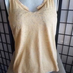 Yellow burn out tank top nwot